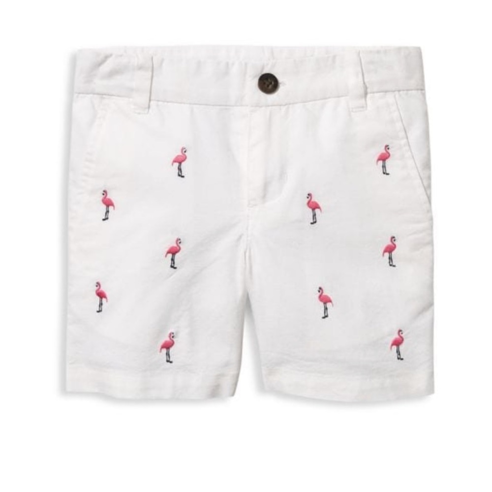 Janie and Jack boys flamingo shorts size 5